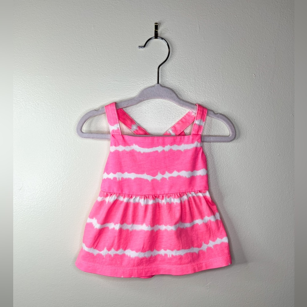 Carter’s Bright Pink Tie Dye Stripes Baby Girl Top